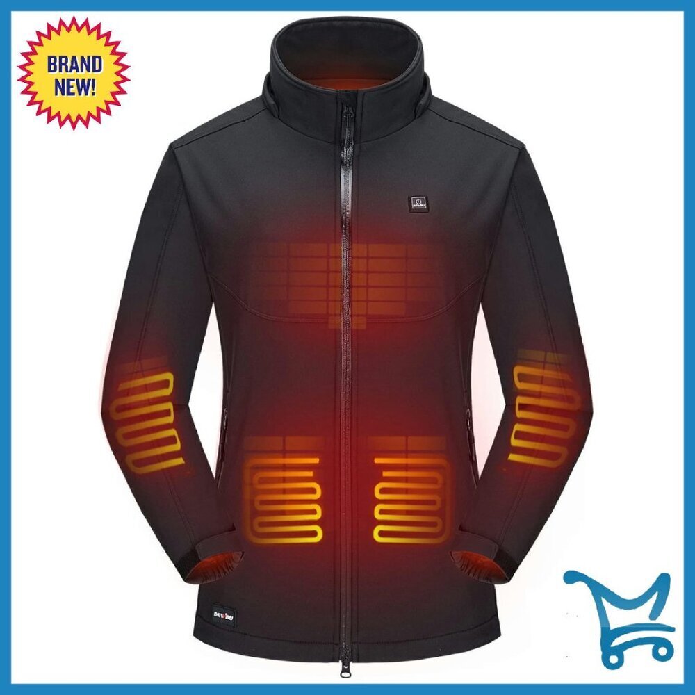 Soft Shell Heated Jacket with Battery Pack Detachable Hood Women's